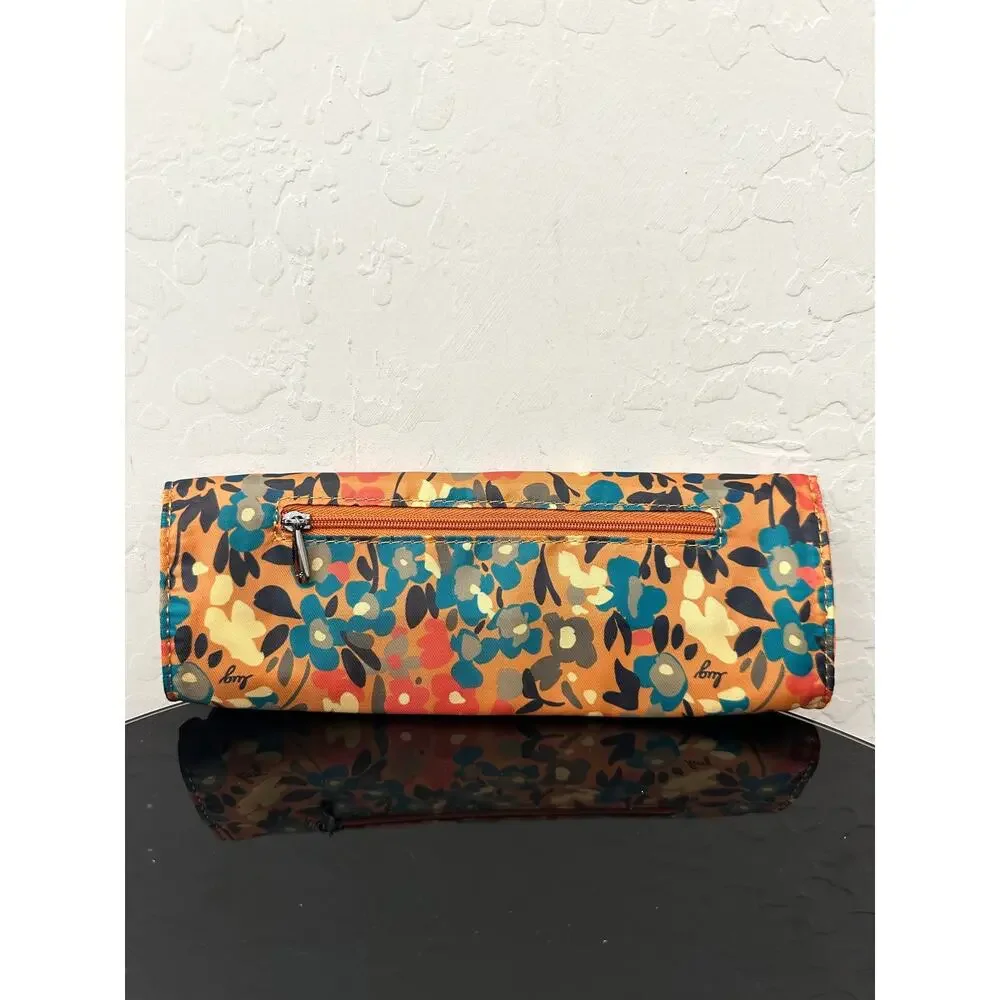LUG Floral Pill Organizer Travel Medicine Case Fold Over Zip Pouch